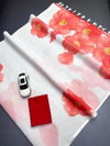 MG 596 Plain Linen With Gold Jari Border Printed Saree Exporters In India